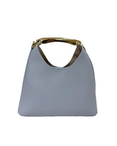 Dora - Genuine Leather Handbag with Golden Handle Made in Italy