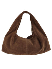 Nana - Borsa Hobo in Suede con Borchie Dorate – Made in Italy