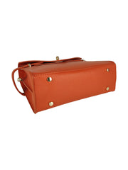 Trina - Borsa Donna in Vera Pelle con Patta Sagomata Tracolla Regolabile