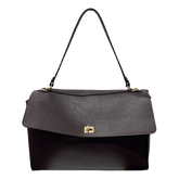 Anita Maxi - Borsa a Spalla in Pelle Vera Pelle Maxi con Patta Made in Italy