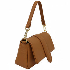 Giaia- Mini Baguette a Spalla in Vera Pelle Martellata Made in Italy