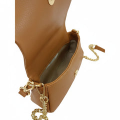 Giaia- Mini Baguette a Spalla in Vera Pelle Martellata Made in Italy