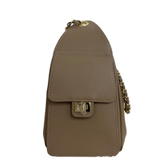 Chloe - Borsa a Spalla Donna in Vera Pelle Made in Italy con Tracolla Regolabile e Tasche Laterali
