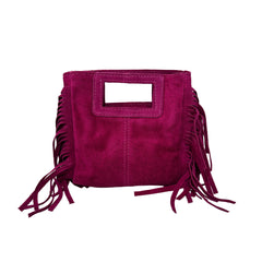 Zoe Mini - Borsa a Mano in Camoscio con Frange e Tracolla Regolabile – Made in Italy