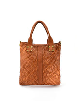 Diana - Borsa a Mano in Pelle Intrecciata Lavata Effetto Vintage