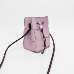 Jenny - Borsetta a Tracolla Intrecciata in Vera Pelle con Chiusura a Coulisse