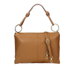 Grace - Borsa Pochette in Vera Pelle Martellata Made in Italy con Tracolla Regolabile