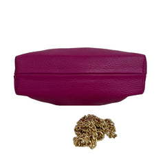 Kate - Borsa Pouch in Vera Pelle Martellata con Tracolla a Catena – Made in Italy