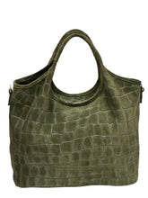 Sally - Borsa Shopper Suede Stampa Cocco Made in Italy
