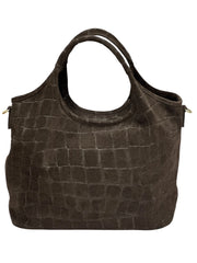 Sally - Borsa Shopper Suede Stampa Cocco Made in Italy