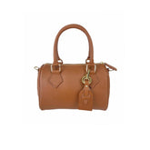 Carla - Mini Borsa Bauletto in Vera Pelle con Ciondolo in Pelle