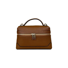 Ilenia - Mini Borsa a Mano in Vera Pelle con Cerniera Frontale