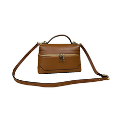 Ilenia - Mini Borsa a Mano in Vera Pelle con Cerniera Frontale