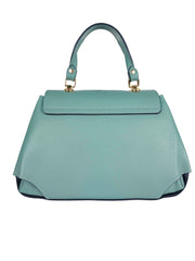 Selma - Hammered Leather Handbag with Shaped Flap