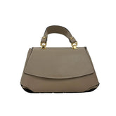 Selma - Hammered Leather Handbag with Shaped Flap