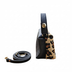 Susy - Women's Pony fur Shoulder Bag with Leather Details