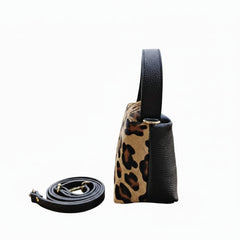 Susy - Women's Pony fur Shoulder Bag with Leather Details