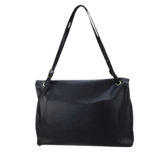 Fiona Pelle Maxi - Borsa a Patta in Vera Pelle Martellata con Tracolla Regolabile