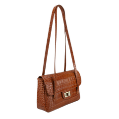 Isa - Borsa in Vera Pelle Lucida Stampa Cocco Made in Italy