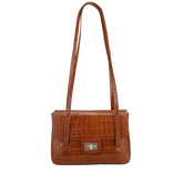 Isa - Borsa in Vera Pelle Lucida Stampa Cocco Made in Italy