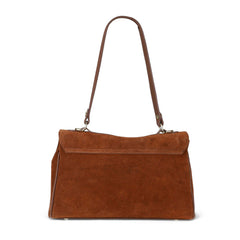 Anita - Borsa a Spalla in Pelle Camoscio con Patta