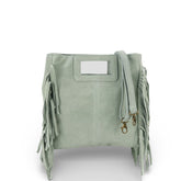 Zoe - Borsa a Mano in Camoscio con Frange e Tracolla Regolabile – Made in Italy