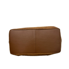 Mina - Shopping Bag Capiente in Camoscio Stampa Cocco - Vera Pelle con Tracolla Martellata