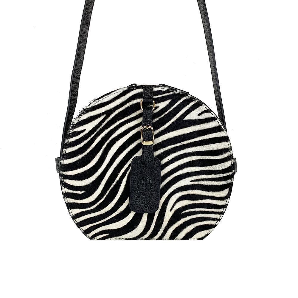 Borsa cross-body in pelle con frange e borchie decorative