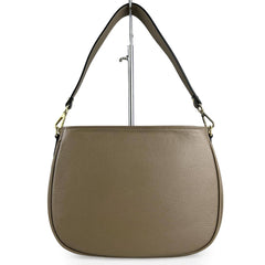 Eve - Genuine Hammered Leather Shoulder Bag with Gold Details Made in Italy