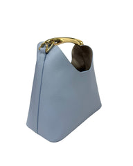 Dora - Genuine Leather Handbag with Golden Handle Made in Italy