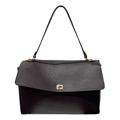 Anita - Leather Shoulder Bag with Flap