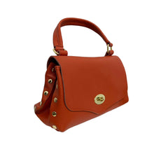 Marzia - Leather Shoulder Bag with Side Studs