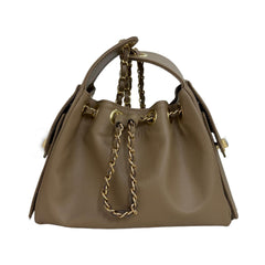Chloe - Borsa a Spalla Donna in Vera Pelle Made in Italy con Tracolla Regolabile e Tasche Laterali