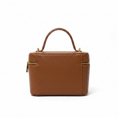 Beatrice - Borsa Beauty a Mano in Vera Pelle Martellata Made in Italy