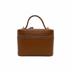 Beatrice - Borsa Beauty a Mano in Vera Pelle Martellata Made in Italy
