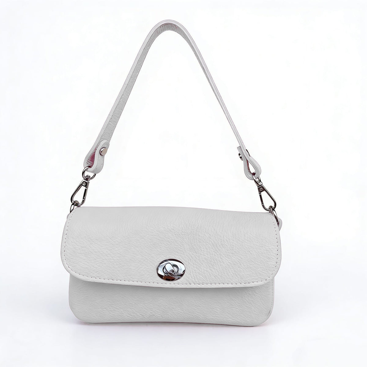 Lelly - Genuine Hammered Leather Shoulder Bag Made in Italy