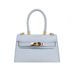 Edith - Mini Borsa in Vera Pelle Made in Italy con Manico e Tracolla Regolabile