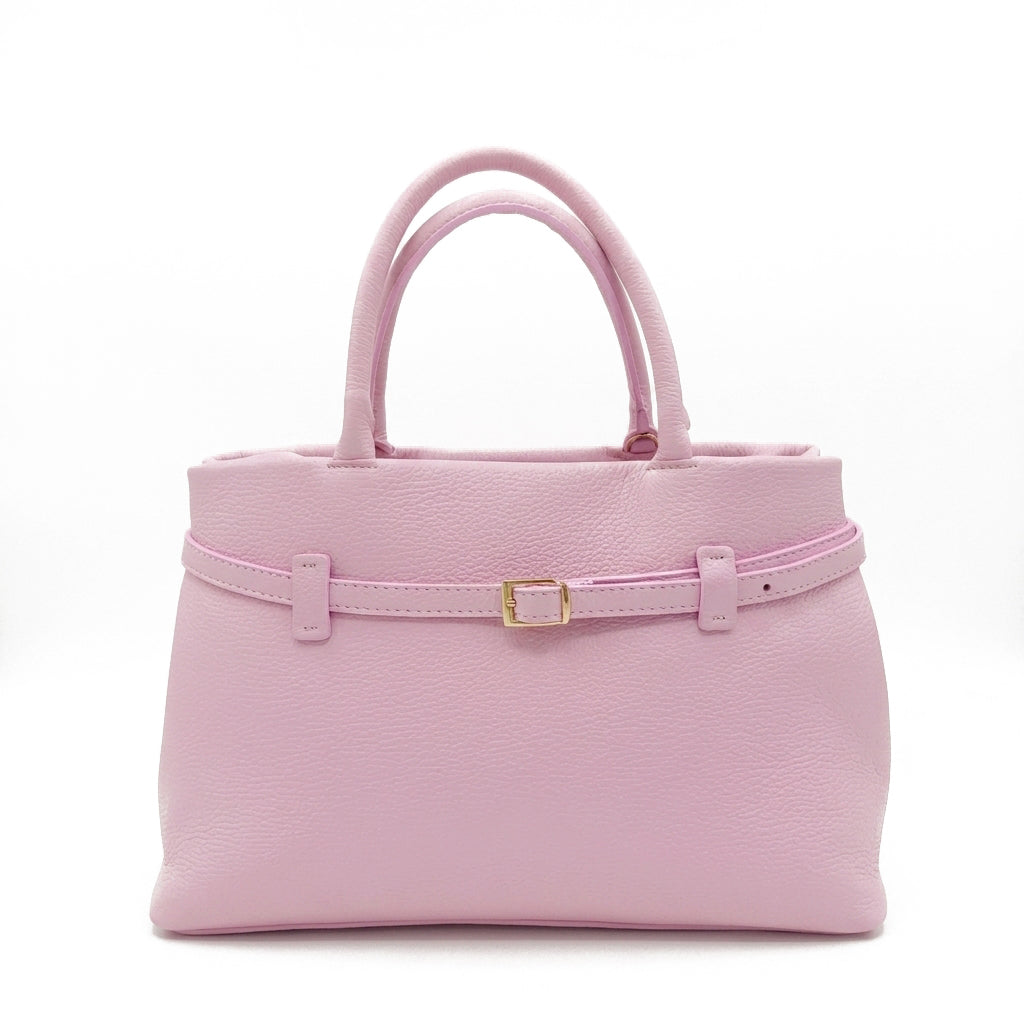 Yuna - Borsa a Mano in Vera Pelle Espandibile con Cinturino Made in Italy