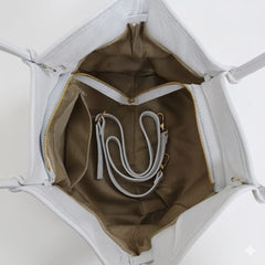 Summer - Woven Raffia Handbag with Leather Details – Large and Versatile