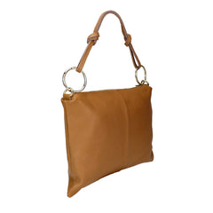 Grace - Borsa Pochette in Vera Pelle Martellata Made in Italy con Tracolla Regolabile