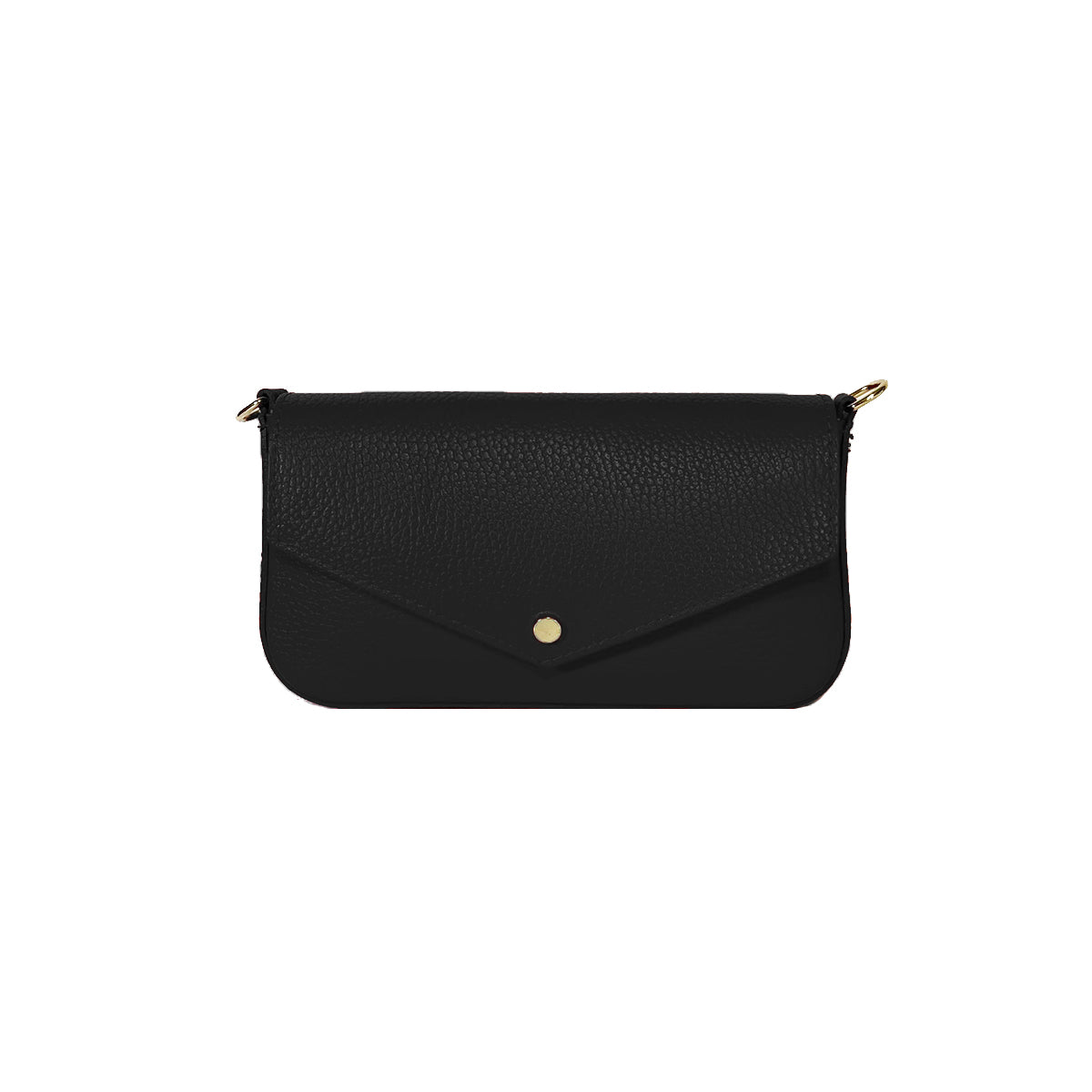 Elly - Borsa Pochette in Vera Pelle Made in Italy – Tracolla Corta e Catena Lunga Removibili
