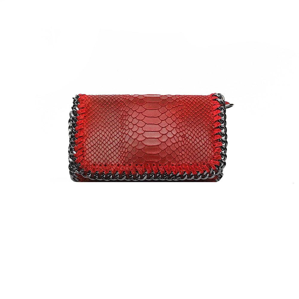 Clutch Bag Pochette Pitonata Borsa Pochette Pochette Pitonata Nera