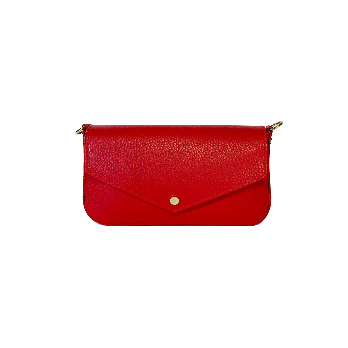 Elly - Borsa Pochette in Vera Pelle Made in Italy – Tracolla Corta e Catena Lunga Removibili
