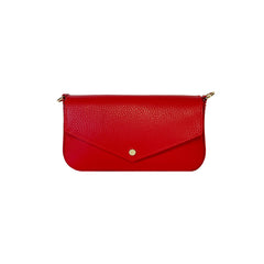 Elly - Borsa Pochette in Vera Pelle Made in Italy – Tracolla Corta e Catena Lunga Removibili