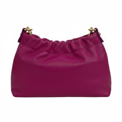 Kate - Borsa Pouch in Vera Pelle Martellata con Tracolla a Catena – Made in Italy