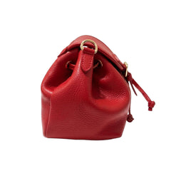 Sarah - Borsa a Spalla Donna in Vera Pelle Martellata Made in Italy con Tracolla Catena