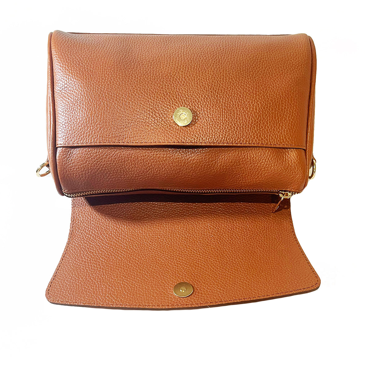 Clarissa - Borsa a Spalla e Tracolla in Vera Pelle Made in Italy – Artigianale con Doppia Tracolla, Elegante e Versatile