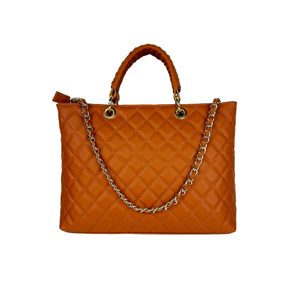 Lola - Genuine Quilted Leather Handbag Large Version
