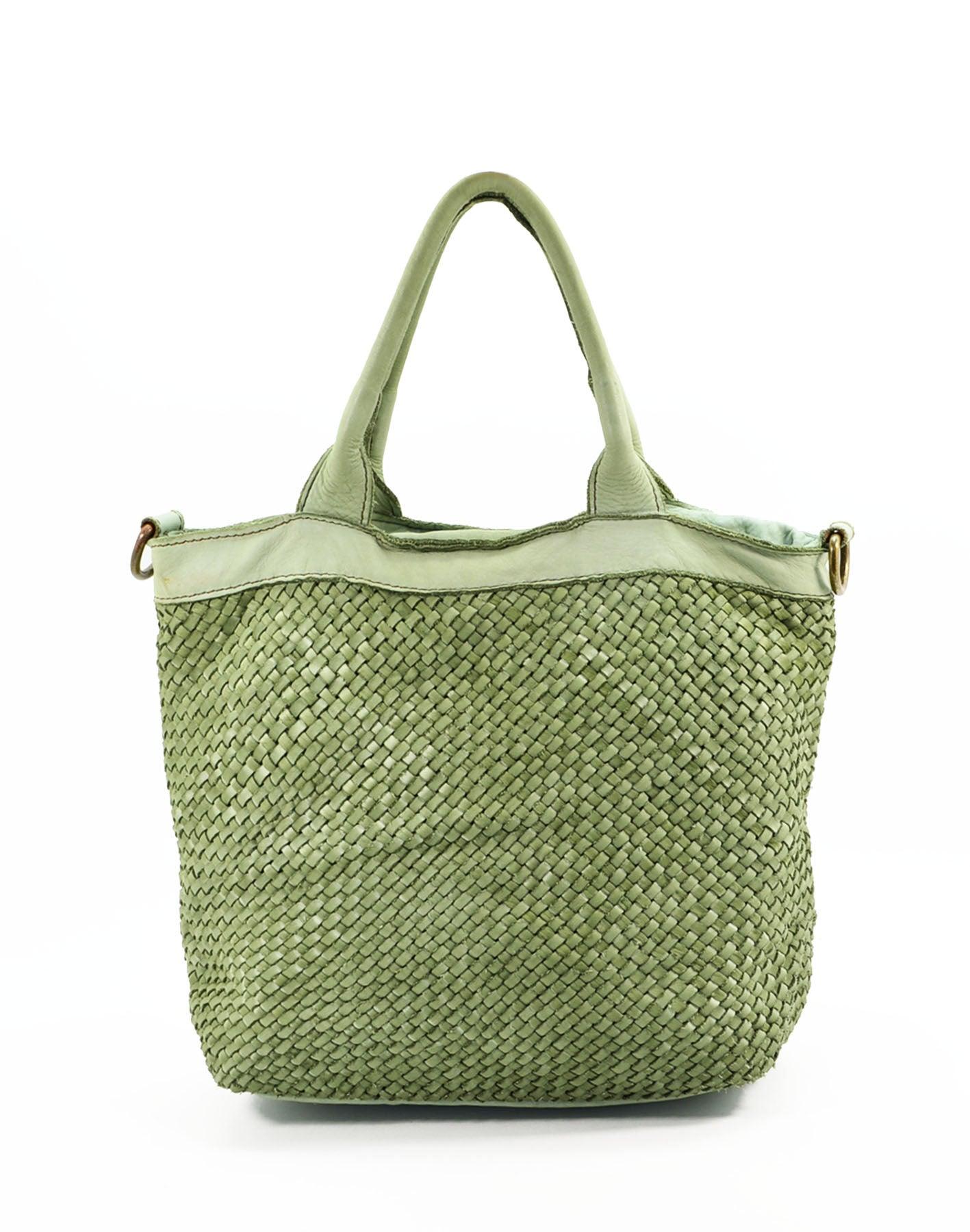 KALIDI - Borsa a mano da donna in pelle intrecciata, misura media, 26 x KALIDI - Borsa a mano da donna in pelle intrecciata, misura media, 26 x