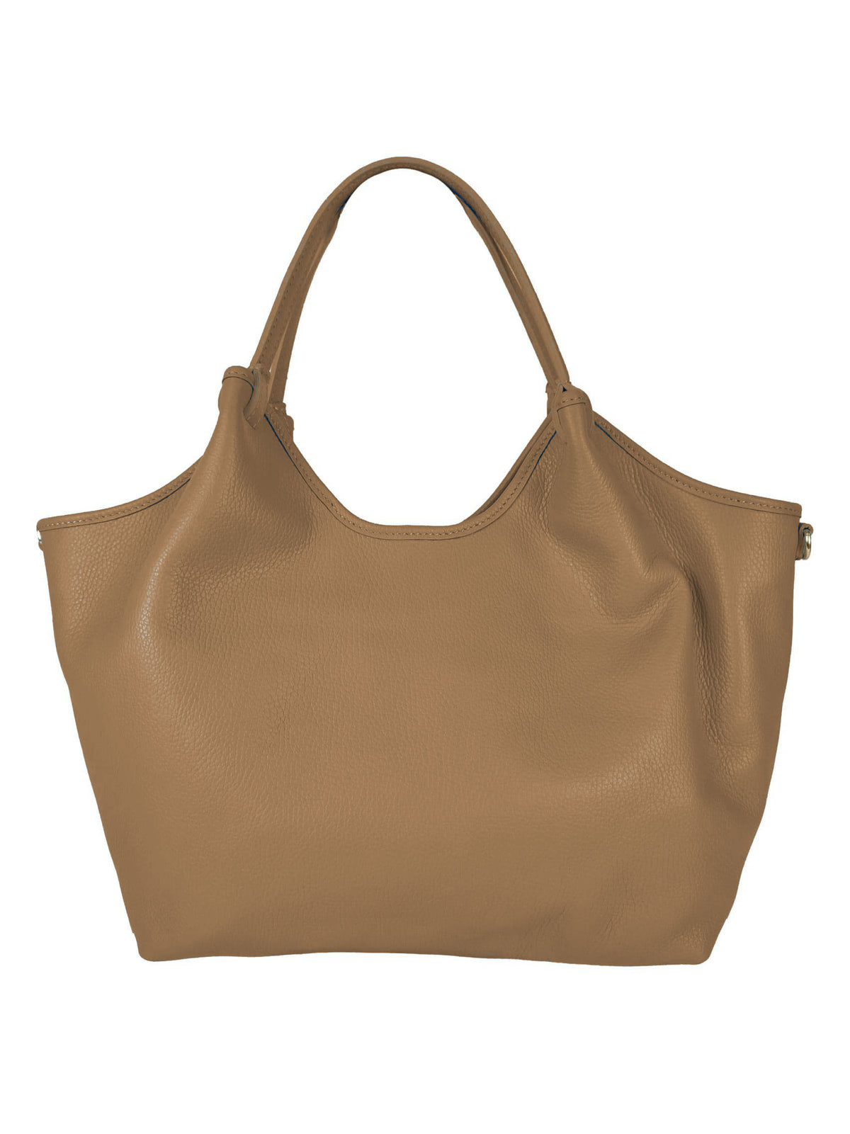 Charlotte - Small Genuine Leather Handbag with Double Handle Made in Italy